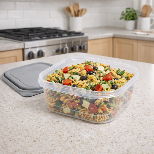 Bayofi® Extra Square Food Storage Containers – Airtight, Stackable & BPA-Free, Kitchen Organization Set for Meal Prep, Fridge & Pantry (Multiple Sizes Available)