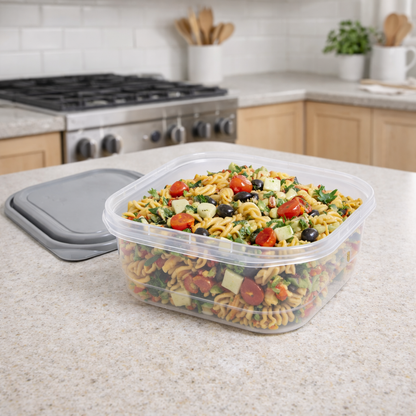 Bayofi® Extra Square Food Storage Containers – Airtight, Stackable & BPA-Free, Kitchen Organization Set for Meal Prep, Fridge & Pantry (Multiple Sizes Available)