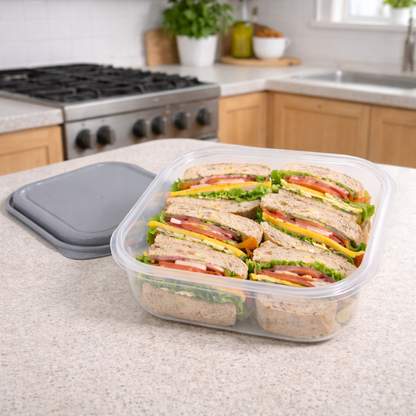 Bayofi® Extra Square Food Storage Containers – Airtight, Stackable & BPA-Free, Kitchen Organization Set for Meal Prep, Fridge & Pantry (Multiple Sizes Available)