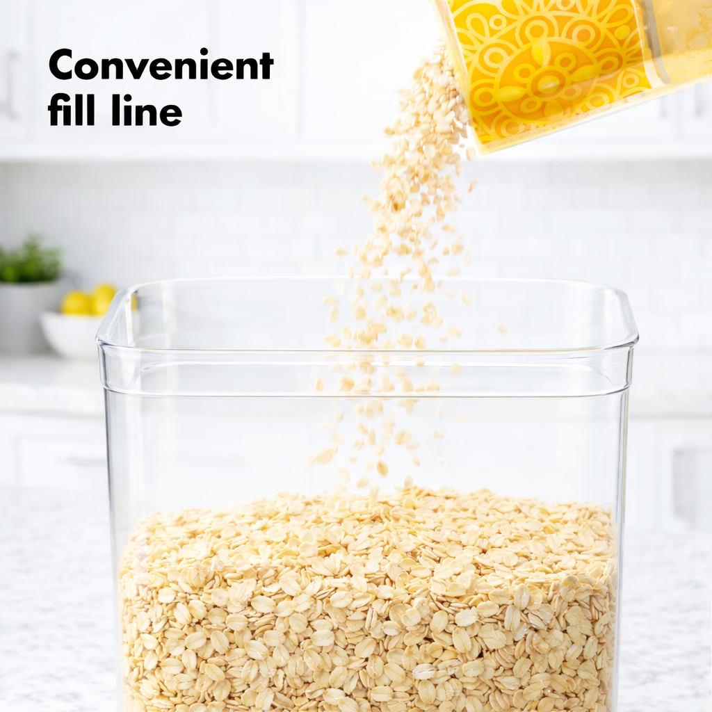 Bayofi® Airtight Food Storage Container with Push Button Lid | Stackable Kitchen Storage Box